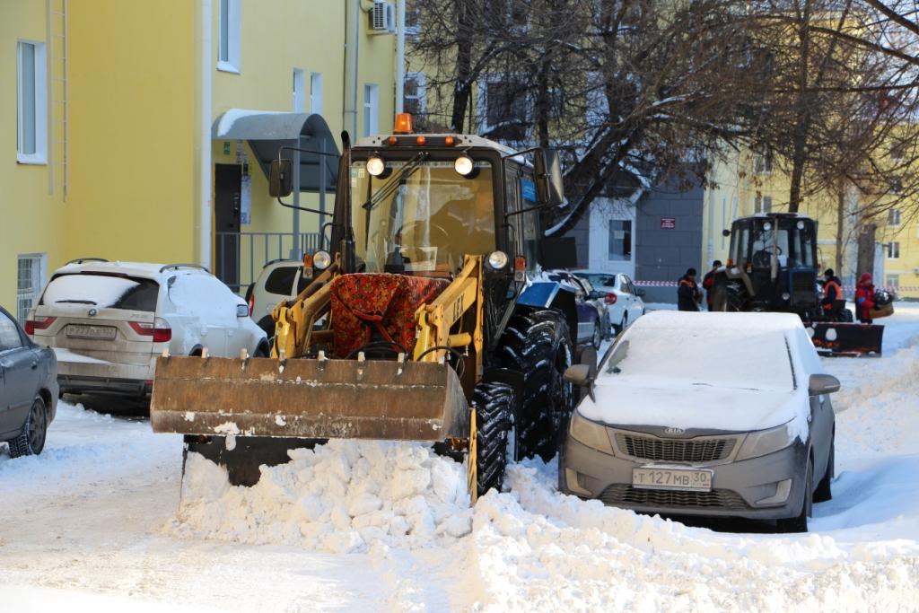 Расчистка снега автомобилем